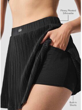 ALO Micro Plisse Tennis Skirt